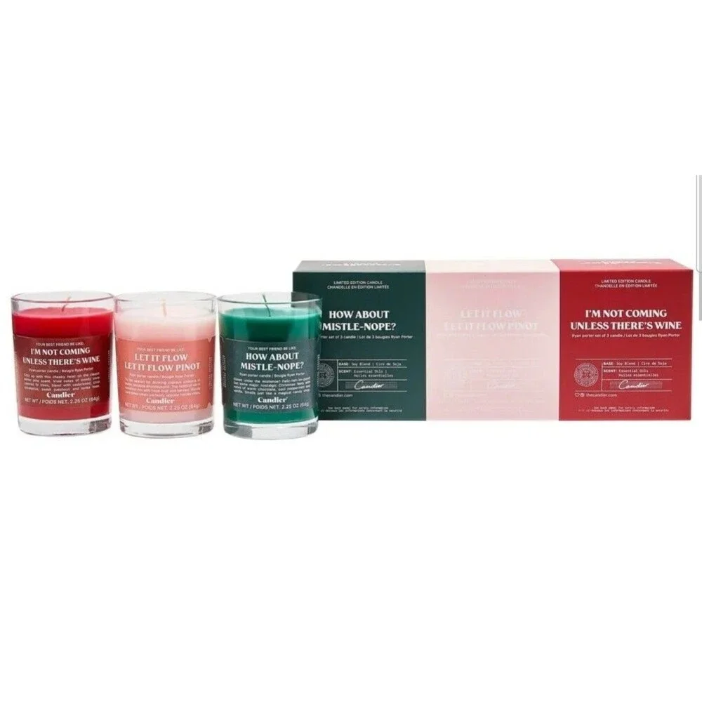 Ryan Porter Candier Candle Limited Edition Christmas Candle Set Of 3 New